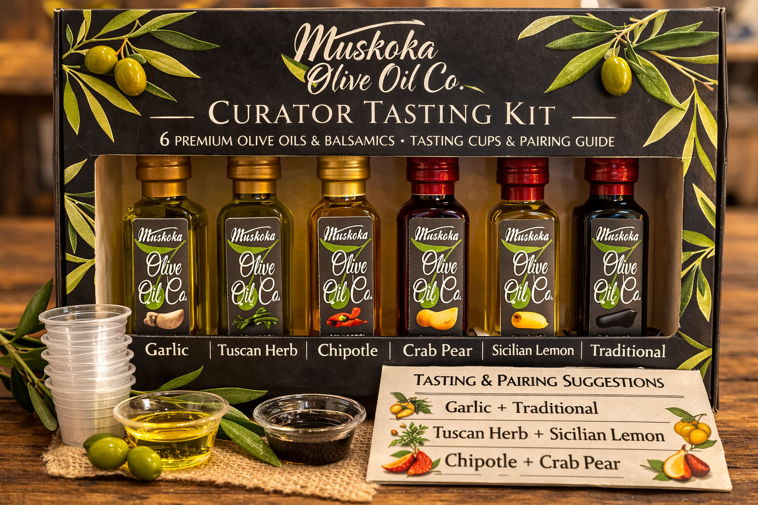 TOUT YET レチノールオイル 2本セット Muskoka Olive Oil Curator Tasting Kit