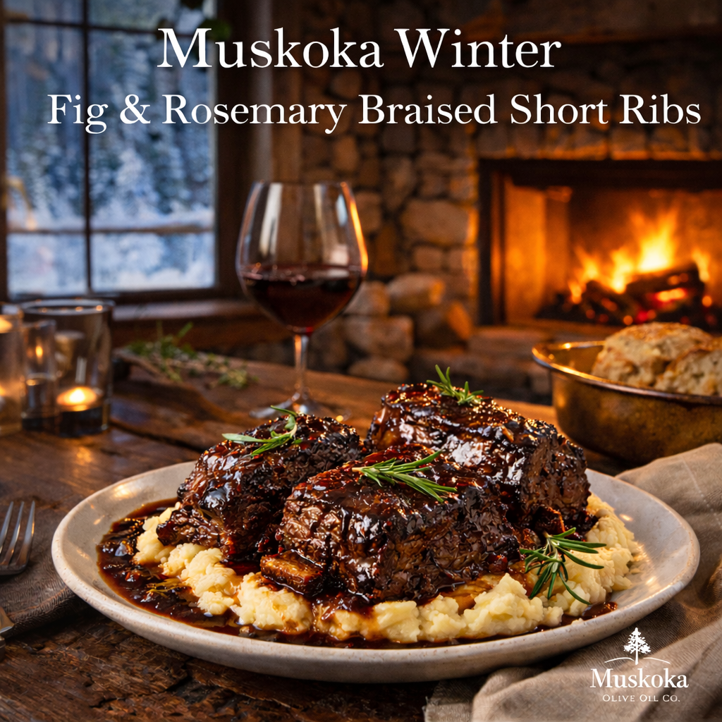 Rosemary Braised Short Ribs with Fig Balsamic Glaze